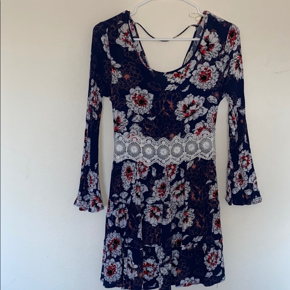 Floral Navy Mini Dress